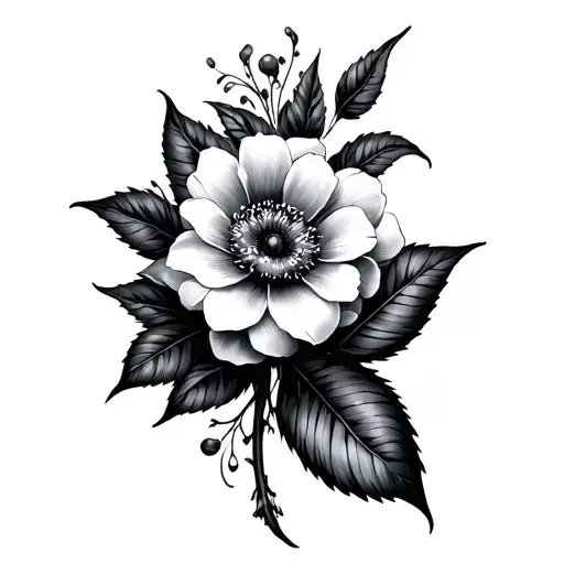Filler Floral tattoo design idea