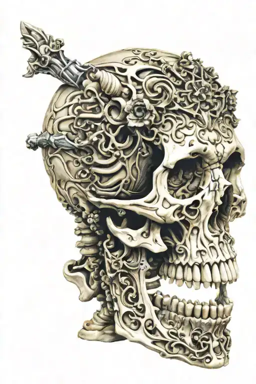 Memento Mori", German Mammoth ivory skeleton - second half of the 18th century"Memento Mori", Vanitas, Mammoth ivory ( tattoo design idea