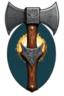 2-headed axe tattoo design idea