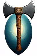 2-headed axe tattoo design idea