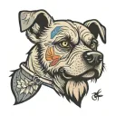 boomer the dog from far cry 5  tattoo design idea