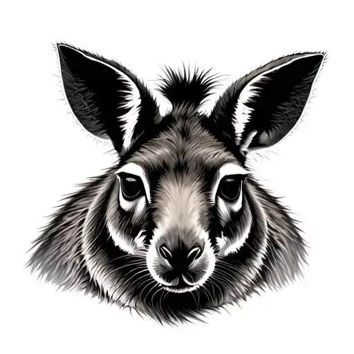 Kangaroo tattoo design idea