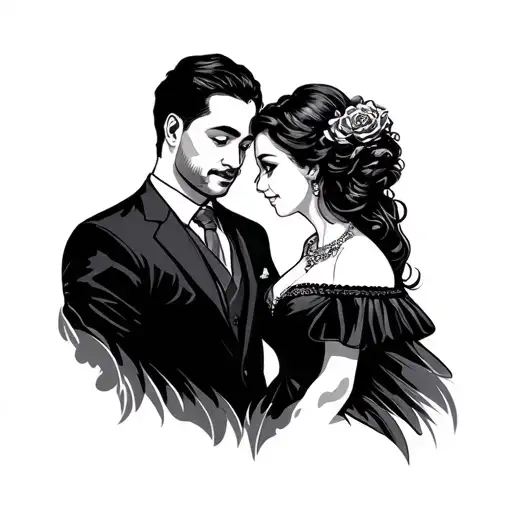 Wife Husband tattoo design idea