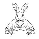 Turtle kicks Rabbit tattoo design idea