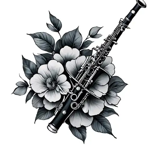 clarinet tattoo design idea