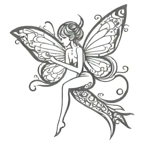 fairy's tiny tattoo design idea