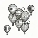 Balloon tattoo design idea