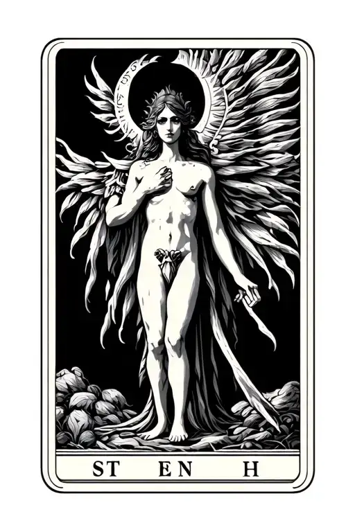 strength tarot card tattoo design idea