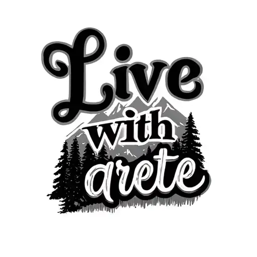 "Live with arete" "Live with arete" mountains tattoo design idea