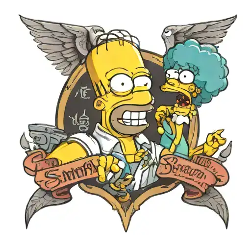 the simpsons tattoo design idea