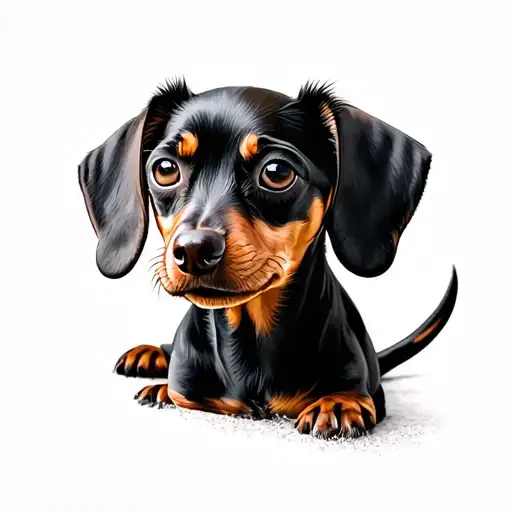 mini pinscher and dachshund tattoo design idea