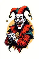 Evil Jester tattoo design idea