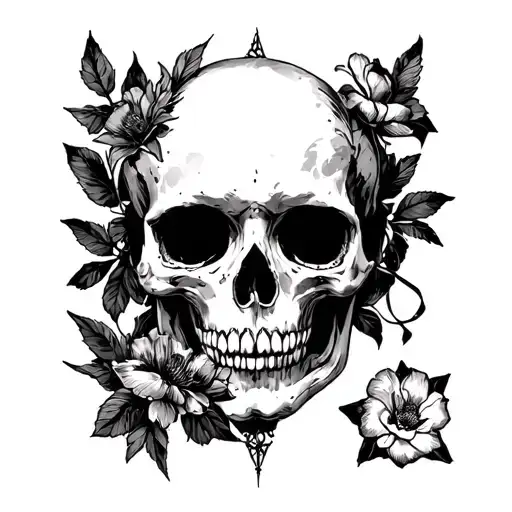 Gothic and vintage tattoo flash sheet with 10 separate black and white designs. Each design should be minimal, clean lin tattoo design idea