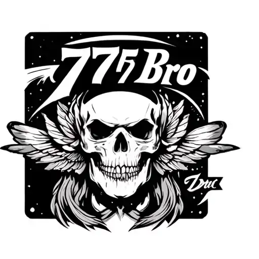 777 bro integrated tattoo design idea
