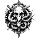 Dark Mark Harry Potter tattoo design idea