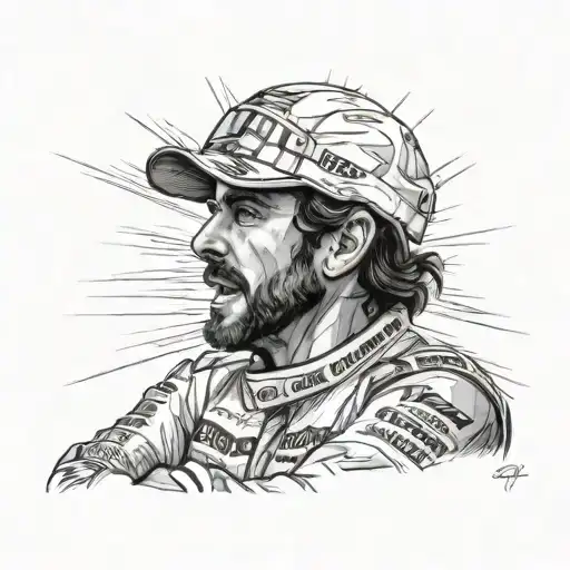 fernando alonso celebration pose tattoo design idea