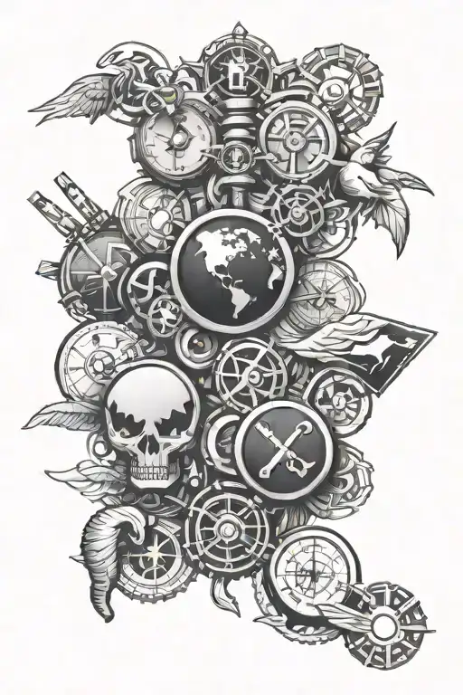 forex trader occupation tools symbols tattoo design idea