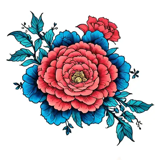 Create a traditional style tattoo flash sheet based on motifs from blue Danube china patterns tattoo design idea