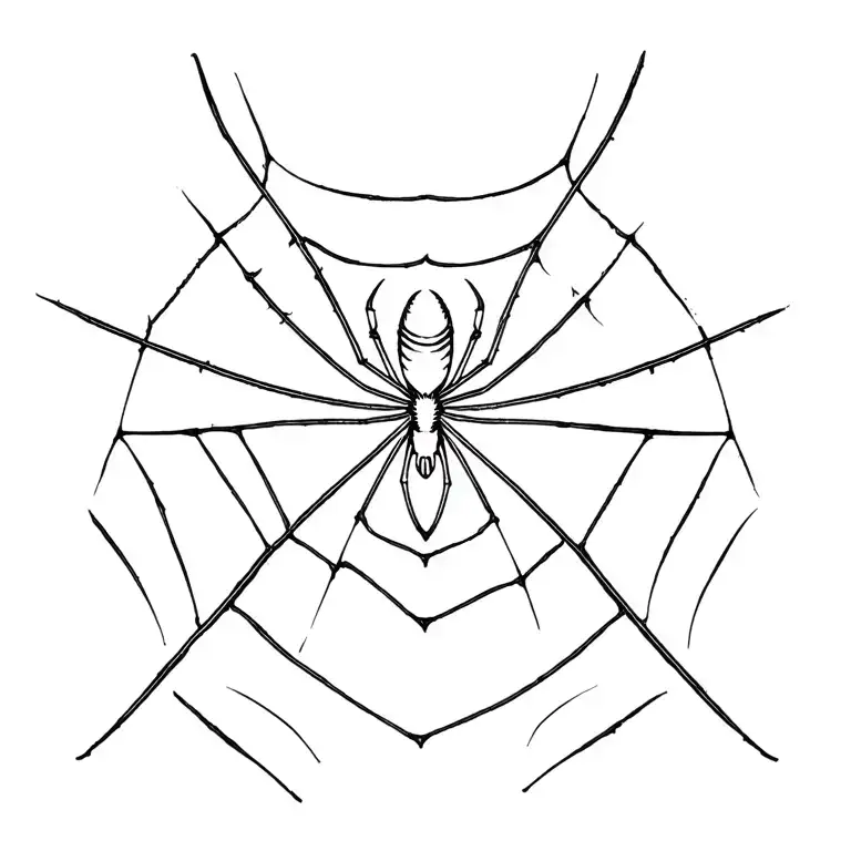 spider lilly and spider webs tattoo design idea
