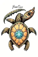 Prostate Cancer turtle tattoo design idea