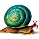 earthy grounded snail slow pace tattoo design idea