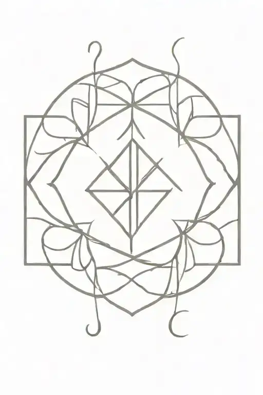 unalome Buddhist symbol tattoo design idea