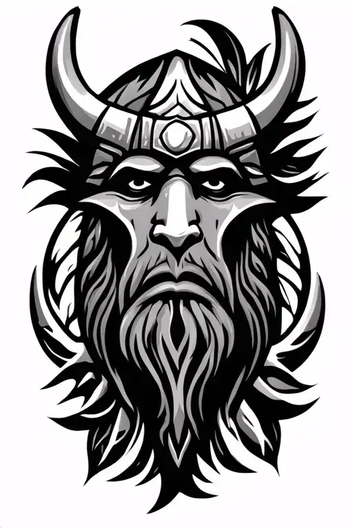 Vikings Hawaiian tribal patterns tattoo design idea