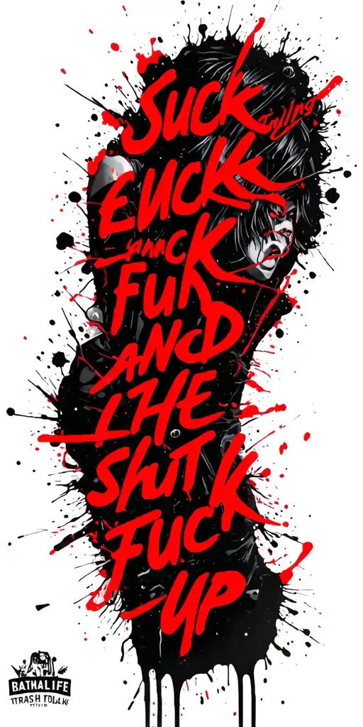 "suck fuck and shut the fuck up" Gambling your life tattoo design idea