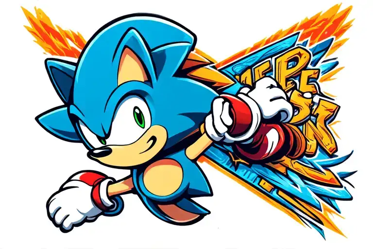 SONIC THE HEDGEHOG tattoo design idea