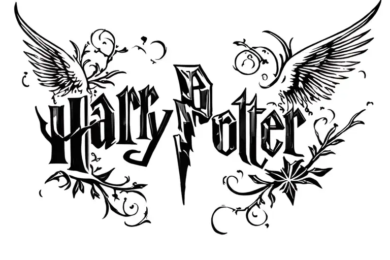 harry Potter themed tattoo tattoo design idea