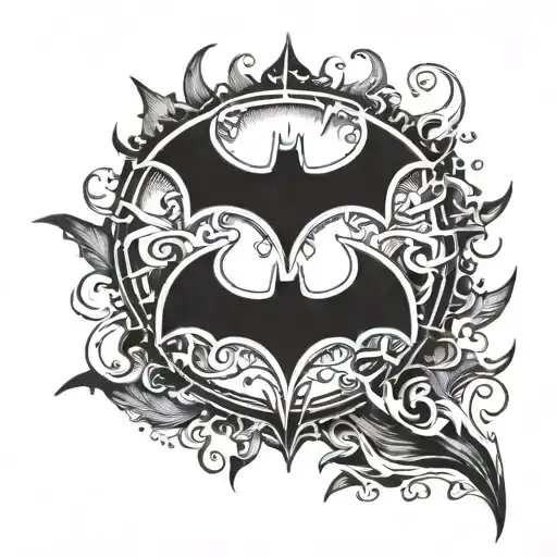 batman logo tattoo design idea