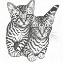 bengal cats tattoo design idea