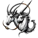 Sagittarius And Capricorn tattoo design idea