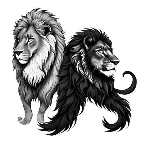 Gemini And Leo tattoo design idea