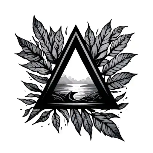 Nature styled addition the already existing triangle tattoo, ideally to fit next to a triangle. tattoo design idea