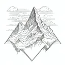 matterhorn triangle border tattoo design idea