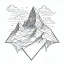 matterhorn triangle border tattoo design idea