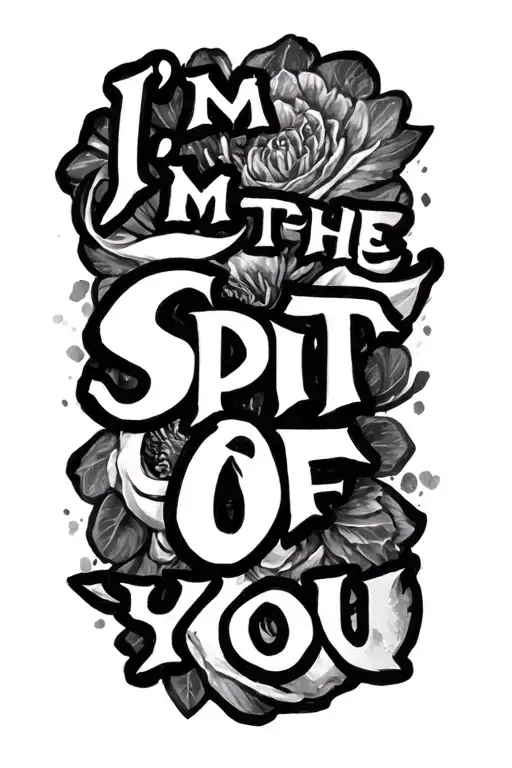 "I’m the spit of you" Sam Fender tattoo design idea