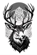 Celtic Stag tattoo design idea