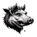 boar vietnamese long forearm tattoo design idea