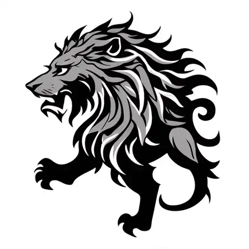 celtic lion tattoo design idea
