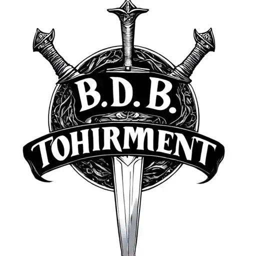 "B.D.B.   Tohrment" "B.D.B.   Tohrment" "B.D.B.   Tohrment" "B.D.B.   Tohrment" dagger surrounded tattoo design idea