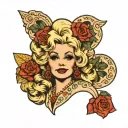 dolly parton tattoo design idea