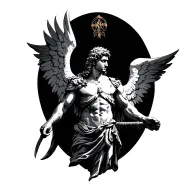 saint michael tattoo design idea