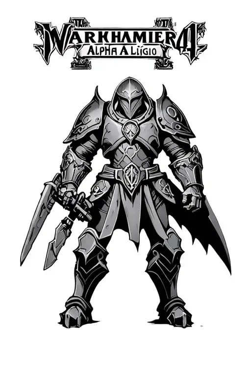 warhammer 40k alpha legion tattoo design idea