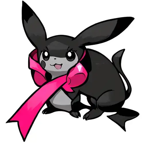 Pikachu and Evoli Ribbon Breast Cancer tattoo design idea