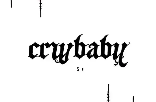 "crybaby" tattoo design idea
