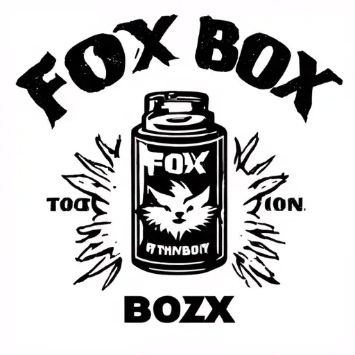 "Fox Box" "Fox Box" Logo for a mobile battery pack. Battery pack is for the military. tattoo design idea
