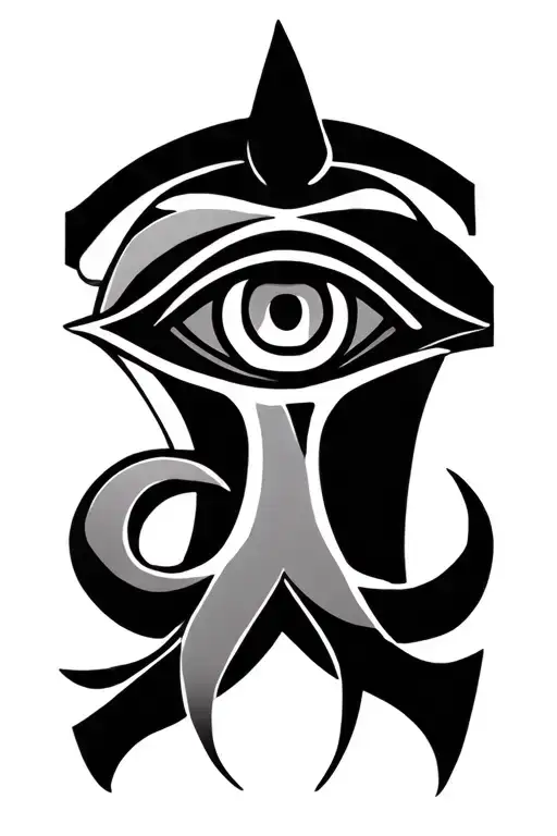 ankh eye of horus  tattoo design idea