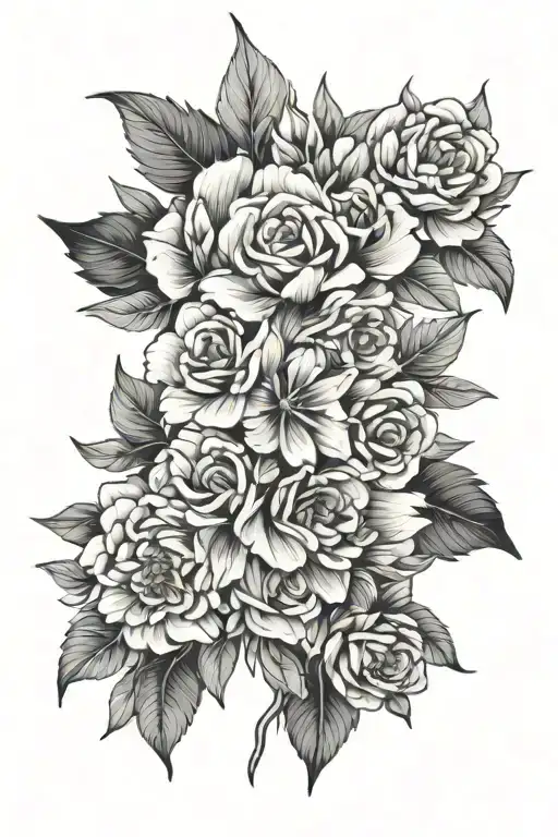 Floral spine tattoo simple fine line thin tattoo design idea